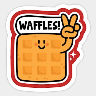 Waffles Cute Sticker